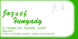 jozsef hunyady business card